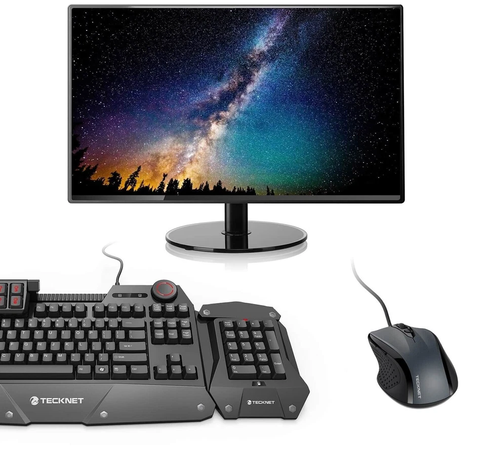 TeckNet Pro S2 High Performance Wired USB Mouse with 6 Buttons 2000DPI Mice Grey - Image 4 of 4