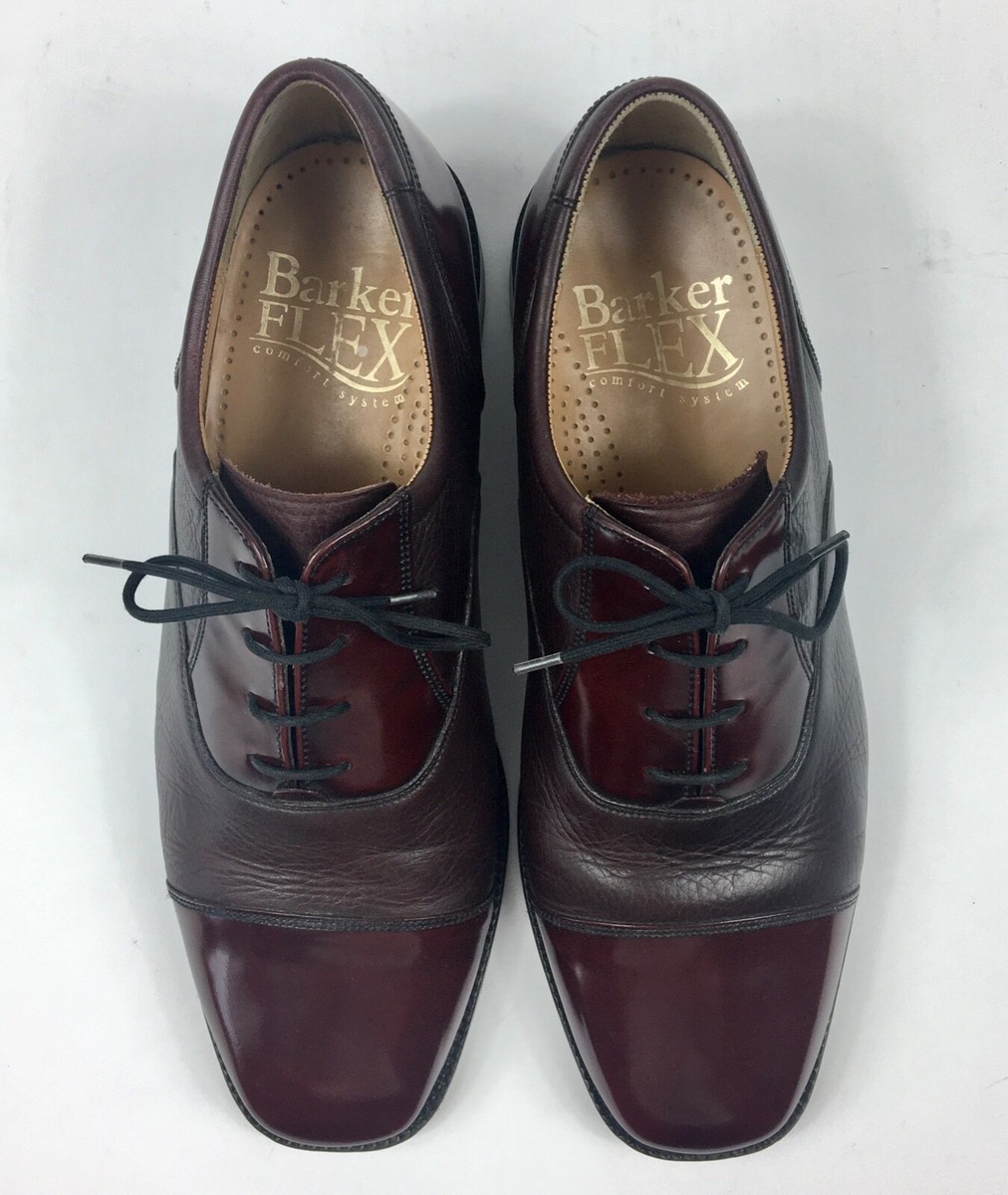 【美品】BARKER　FLEX comfort system BARKER FLEX COMFORT SYSTEM TOE-CAP SHOE - BURGUNDY HI -SHINE