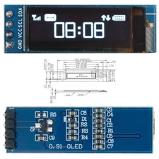 0.91'' 128x32 IIC I2C White OLED Display Module DC3.3V 5V 128*32 for Arduino