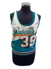 MAGLIA SHIRT JERSEY FOOTBALL  AMERICANO DOLPHINS #39 NFL PALLACANESTRO REEBOK