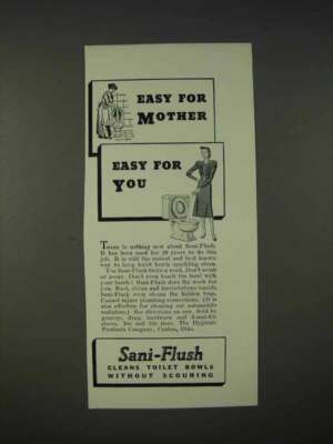 1940 Sani-Flush Toilet Cleaner Ad - Easy for You