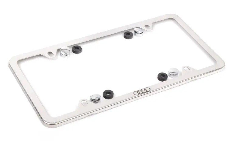 Audi Rings Stainless License Plate Frame ZAW071801B for sale