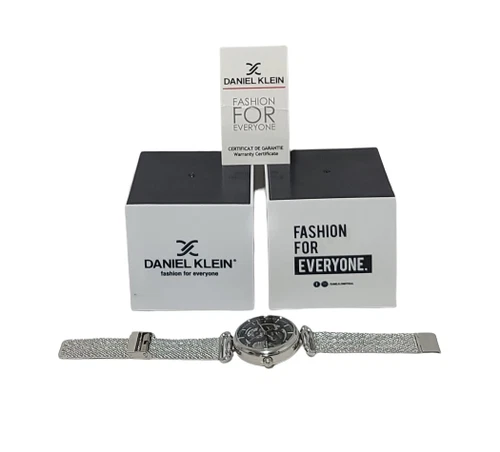 Daniel Klein Mens 46mm Skeleton Dial Automatic Watch Silver Tone - DK12149-2