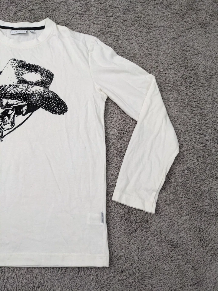 Camiseta Angelo Litrico Masculina Média Caveira Cowboy Western Strass Racer Branca - Imagem 2 de 4