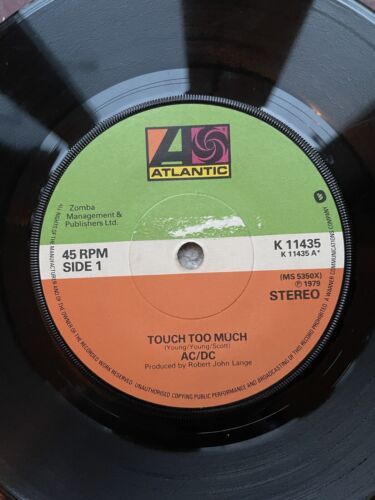 AC/DC - Touch Too Much - 1979 UK 3-track 7" Vinyl SIngle VG+ - 第 3/5 張圖片