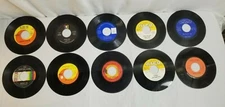 Ten 45's Records Lot KENNY PRICE, Vaughan Bros, Wanda Jackson, Merle 45s Lot #45
