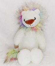 FAO Schwarz Dreamies White Rainbow Lion Ultra-Plush 16" Shimmer Stuffed Animal