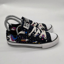 Converse Chuck Taylor All Star Low Unicorn Sneakers Juniors Size 2 Black Rainbow
