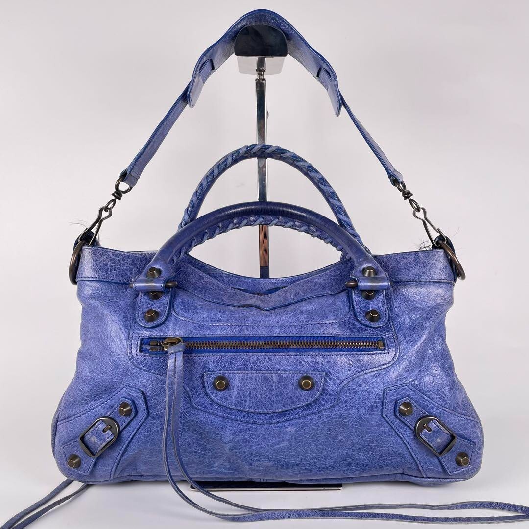 balenciaga city the first blue 2way