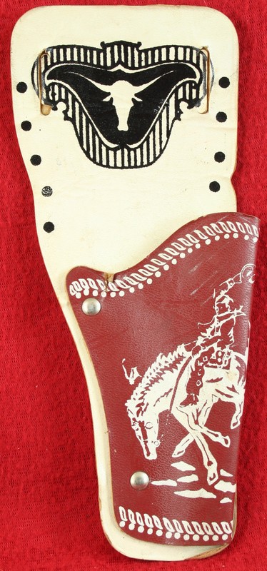 RARE Genuine Vintage Toy Holster - pressed paper and metal rivets 9-1/2" x 4"