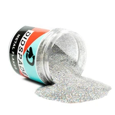 Silver Holographic 0.008 Metal Flake -Solvent Resistant Glitter -Car Paint/Epoxy