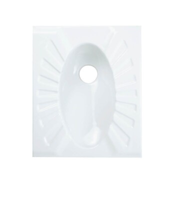 Hockpfanne asiatische Toilette WC Anglo Indisch Türkisch Low Level Keramik weiß 50x60