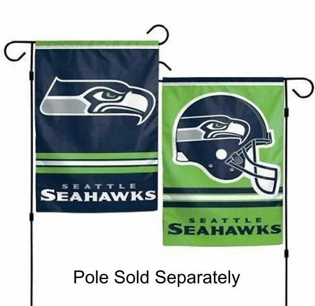 Seattle Seahawks 2 Sided Double Garden Flag