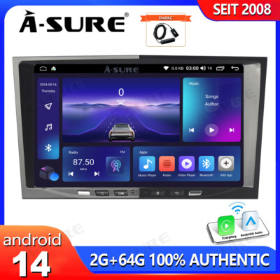 2+64G Android 15 DAB CarPlay GPS FM Autoradio Für Opel Corsa Zafira Astra Vivaro