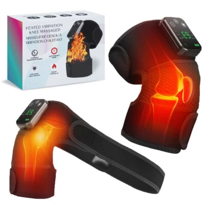 AFDEAL Electric Heated Vibration Knee Massage Joint Shoulder Pad Wrap Brace Massager