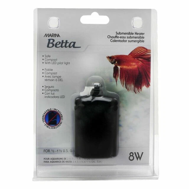 Marina Betta Submersible Heater for Fish Aquarium - 8Watt