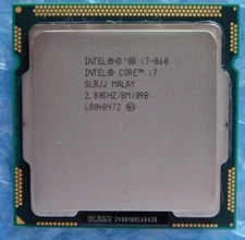 Intel Core i7-860 2.8 GHz LGA1156 4 cores 8 threads SLBJJ CPU Processor 8 MB