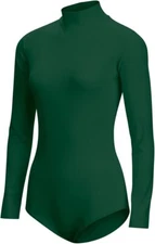 Wolf Unitard Turtle Neck Leotard for Adult and Child, Green - Medium
