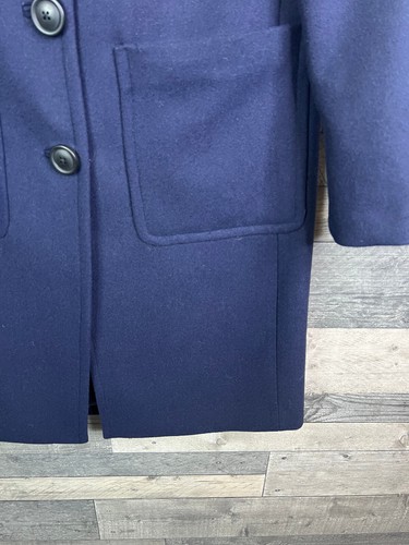 Boden Womens Amelia Coat Size UK 10 Navy Wool Applique Flowers Floral BNWT - Picture 4 of 13