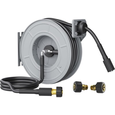 Giraffe Tools Retractable Power Pressure Washer Hose Reel 1/4'' x 65 ft, 3200PSI