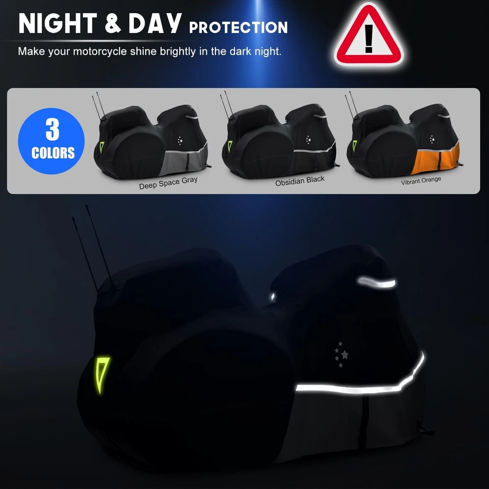 Trike Cover Heavy Duty 420D Waterproof for Harley Davidson Freewheeler Tri Glide - Image 3 of 4