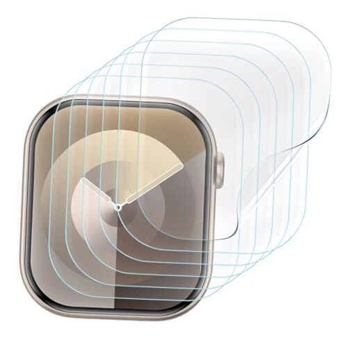 6 Pack TPU Screen Protector Compatible with Apple Watch Series 10 46mm Clear