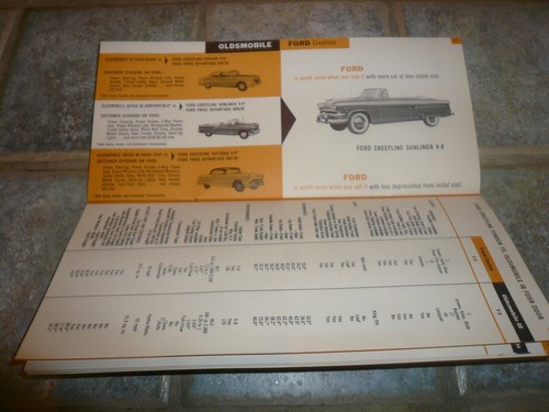 Ford 1954 folleto de comparación de bolsillo del personal de ventas - original vintage - Imagen 7 de 8