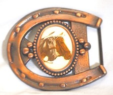 Western Metal Belt Buckle Horse Head c