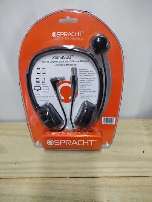 Spracht Zum350b Binaural Over the Head Headset 3.5mm ZUM350B with 2.5mm Adapter