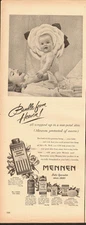 1940's Vintage ad for MENNEN Baby Powder`Baby`Rose Petal (012514)