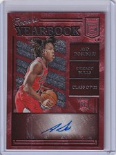 2021-22 Panini Donruss Elite Basketball Ayo Dosunmu Rookie Yearbook auto Red