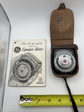 Vintage GE Type PR-1 Exposure Light Meter w/ Case Manual