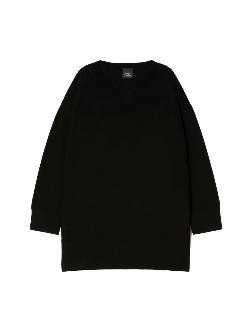 Marina Rinaldi Cardigan en laine noir Noir - Vêtements Gilets