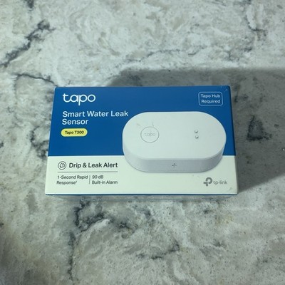TP-Link Tapo Smart Water Leak Detector, Requires Hub, White, Factory Sealed