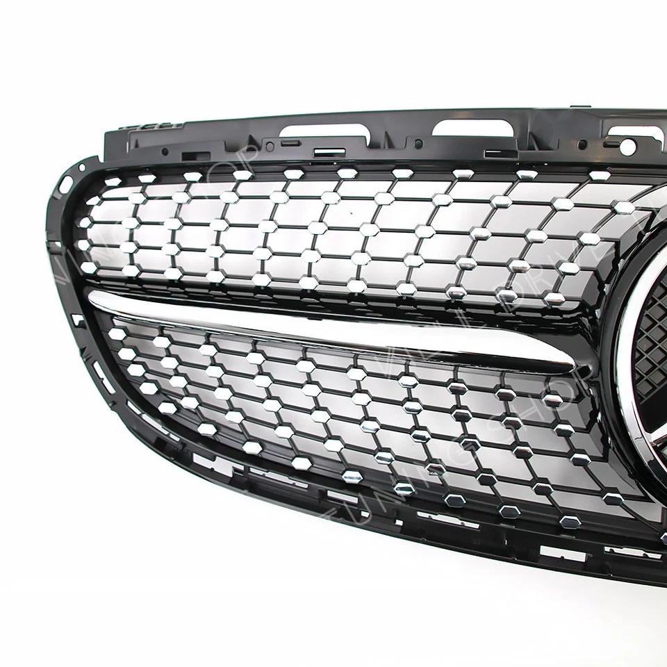Front Bumper Grille W/Emblem For Mercedes Benz W212 14-16 E200 E250 E300 350 400 Foto 4 de 4