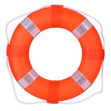 20" Orange Pool Safety Throw Ring Buoy Foam Life Preserver 110 lb Capacity