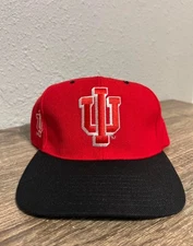 Vintage 90s Indiana Hoosiers American Needle Blockhead SnapBack Hat Wool