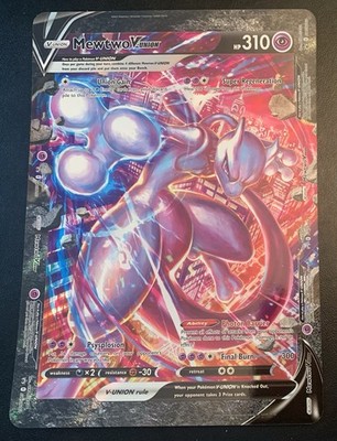 Mewtwo V-UNION SWSH161 Pokémon TCG Black Star Promo JUMBO Card NM