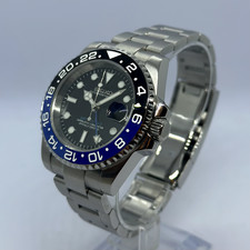 Batman Seiko GMT NH34 / NH35 Mod - 40mm Automatic Watch - Oyster / Jubilee