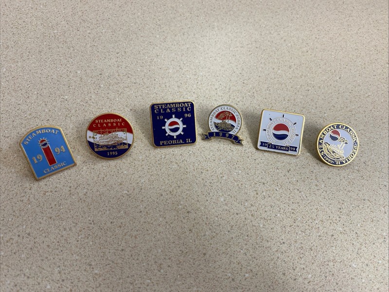 Peoria Steamboat Classic Lapel Pins Lot Of 6