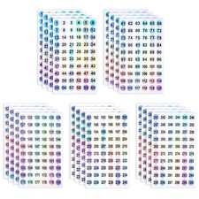 20 Sheets Number Stickers 1-300 Self Adhesive Laser Label Stickers