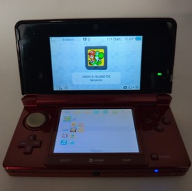Nintendo 3DS Handheld Red CTR-001 - For Parts Repair - Bad Ribbon Hinge READ