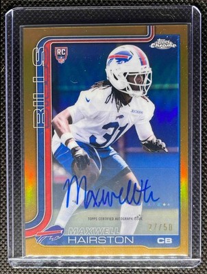 2025 Topps Chrome Maxwell Hairston #RRA-MH Rookie Auto Gold