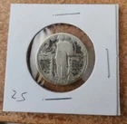 1925 p 90% silver standing liberty quarter