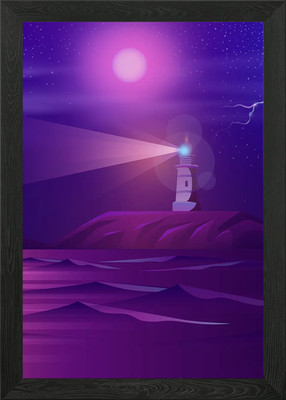Lighthouse Framed Wall Art Poster Canvas Print Picture