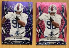 T.J. Sanders  Purple /249 & Pink Snowflake /299 lot  Panini- Phoenix #181 RC