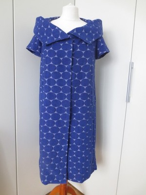 Marni Jacke Mantel Kleid polka dots blau S/M It 40 cos play Vintage Style