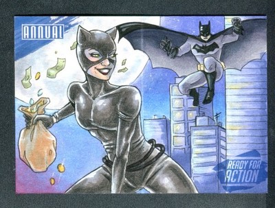 2023-24 UD DC Annual Ready for Action Sketch Sophia Cox 1/1 Catwoman Batman