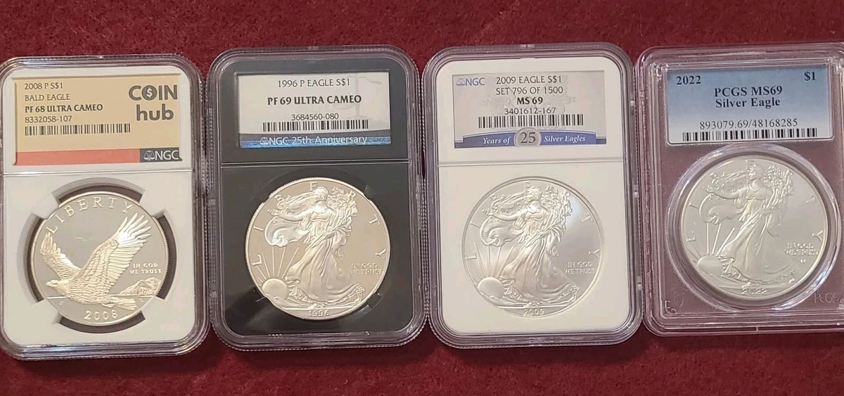 鑑定銀貨～2008 American Silver Eagle MS69 NGC 2008 American Silver
