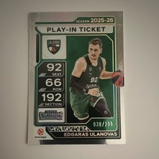 Panini Contenders Edgaras Ulanovas Zalgiris Play-In Ticket #24 /299 Euro 2025-26